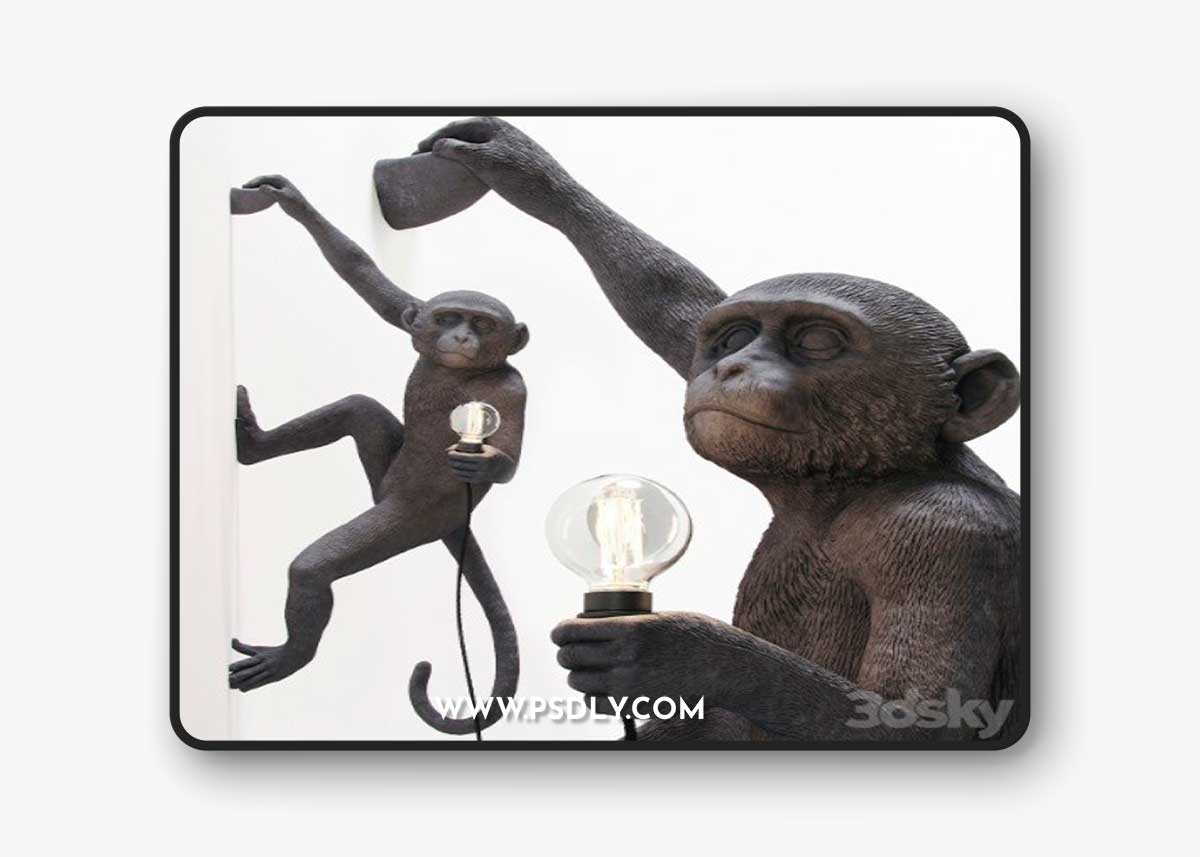 The Monkey Lamp Hanging Version Right