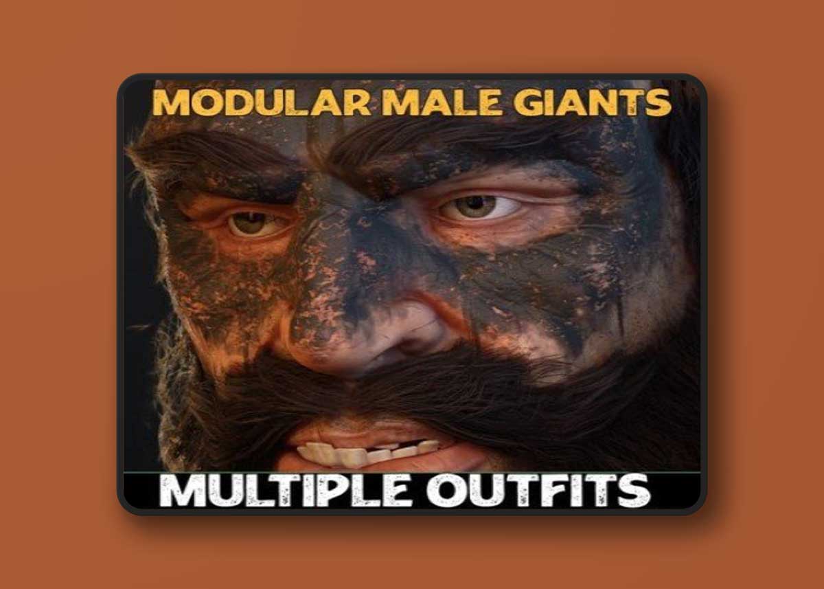 Unreal Engine Marketplace - Fantasy Giant's - Modular Male with Randomization (4.25-4.27/5.1)