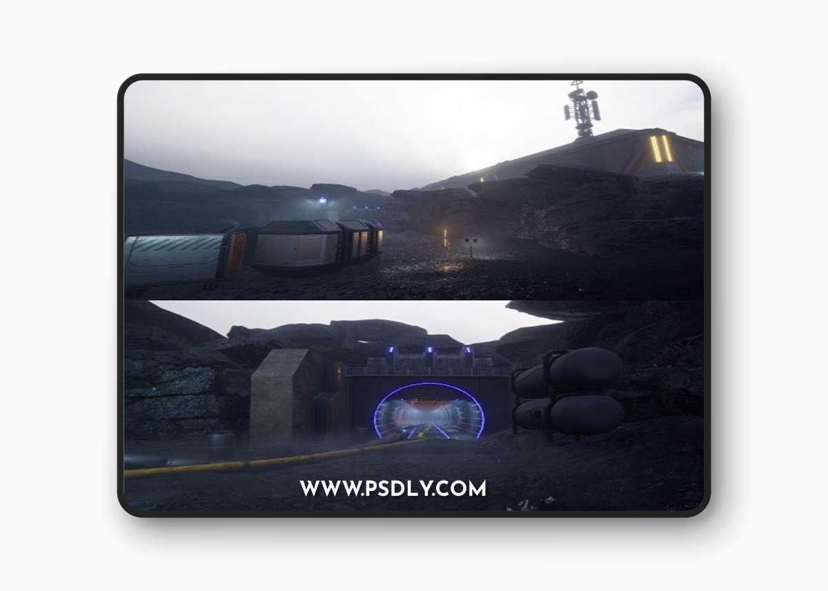 Unreal Engine Marketplace - Modular Sci-Fi Quarry Environment (4.24 - 4.27, 5.0 - 5.1)