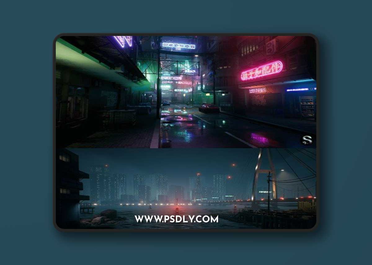 Unreal Engine Marketplace - Neon City Complete pack (4.26 - 4.27, 5.0 - 5.1)