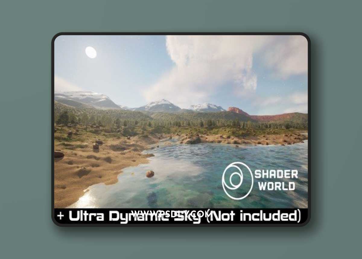 Unreal Engine Marketplace - Shader World : procedural landscape, ocean, foliage