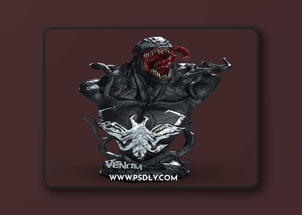 Venom Iron Bust – 3D Print Model