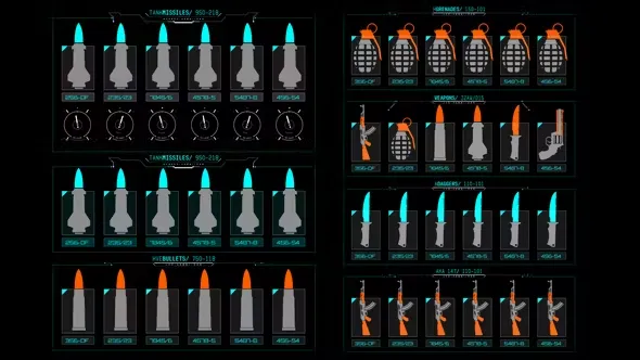 Videohive HUD Info Military Panels 1 45001825