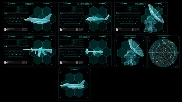 Videohive HUD Info Military Panels 2 45047943