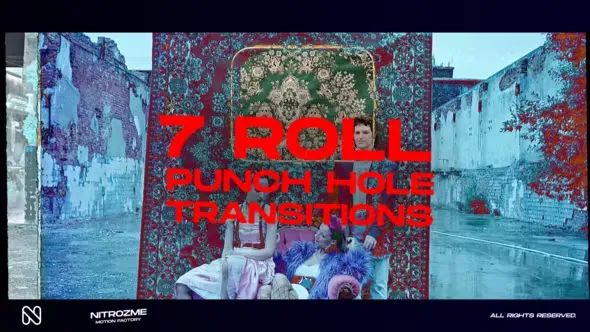 Videohive Punch Hole Roll Transitions Vol. 01 44940707