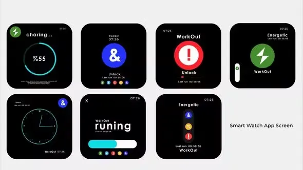 Videohive Smart Watch App Screen 44722372