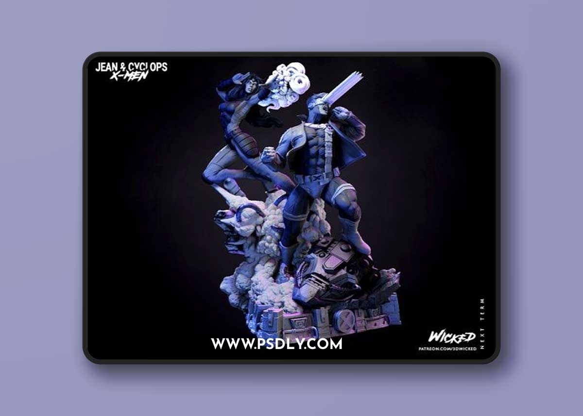 WICKED - Jean and Cyclops Diorama – 3D Print Model