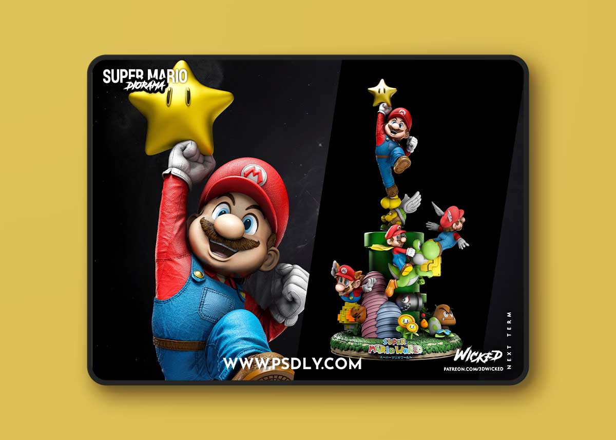 WICKED - Mario and Luigi Diorama – 3D Print Model