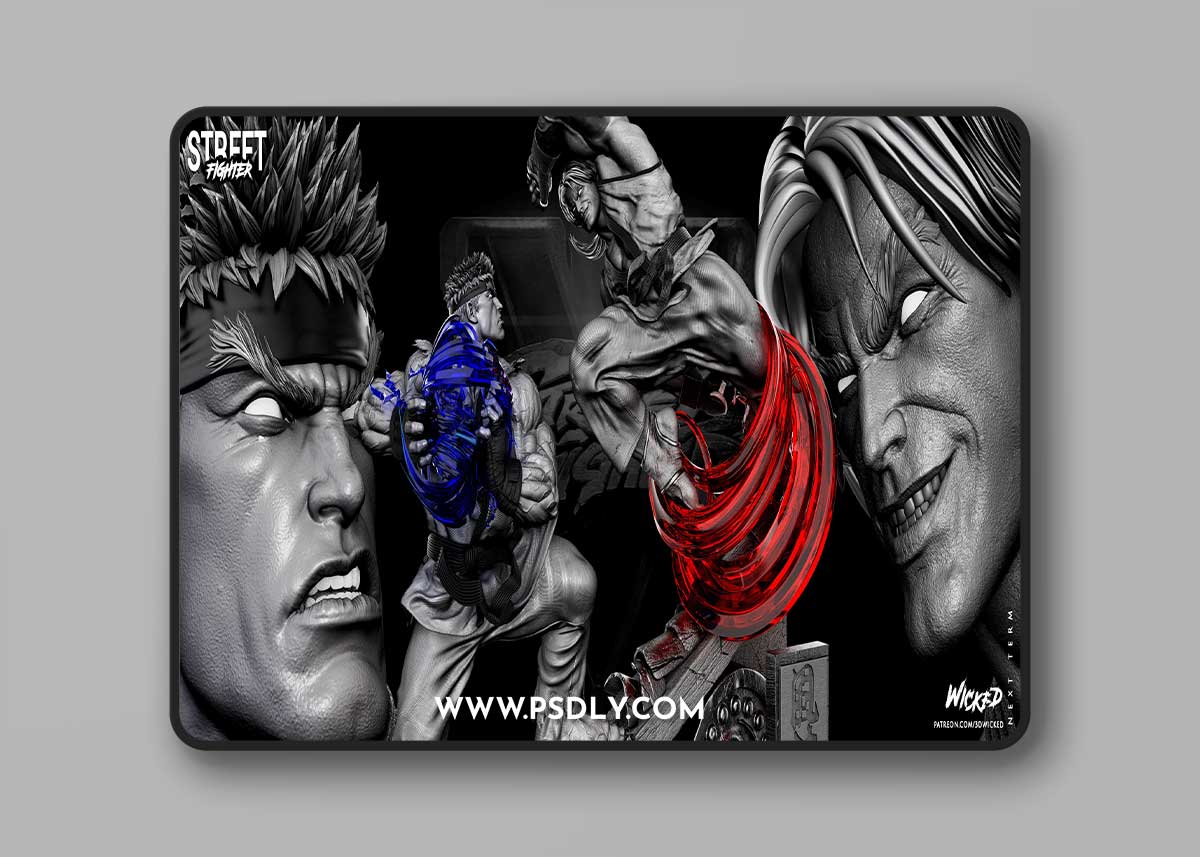 WICKED - Street Fighters Diorama – 3D Print Model