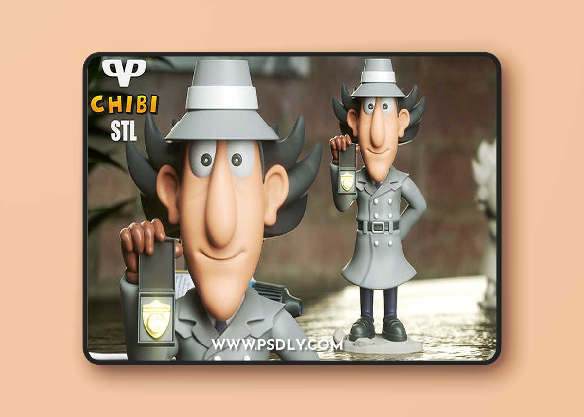 3DXM - Inspector Gadget Chibi – 3D Print Model