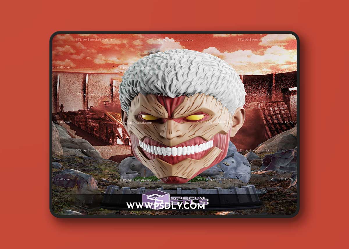 Armored Titan Mask – 3D Print Model