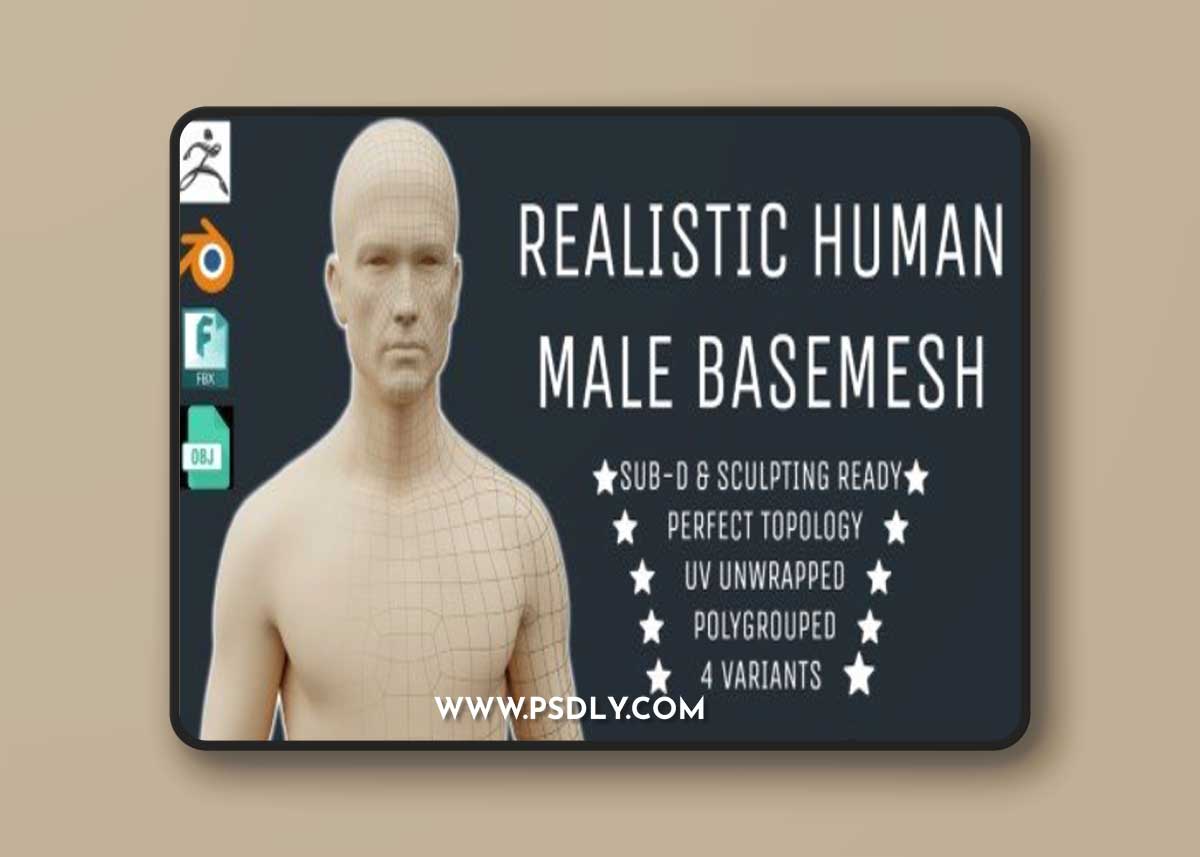 ArtStation – Realistic Human Male Basemesh Asset