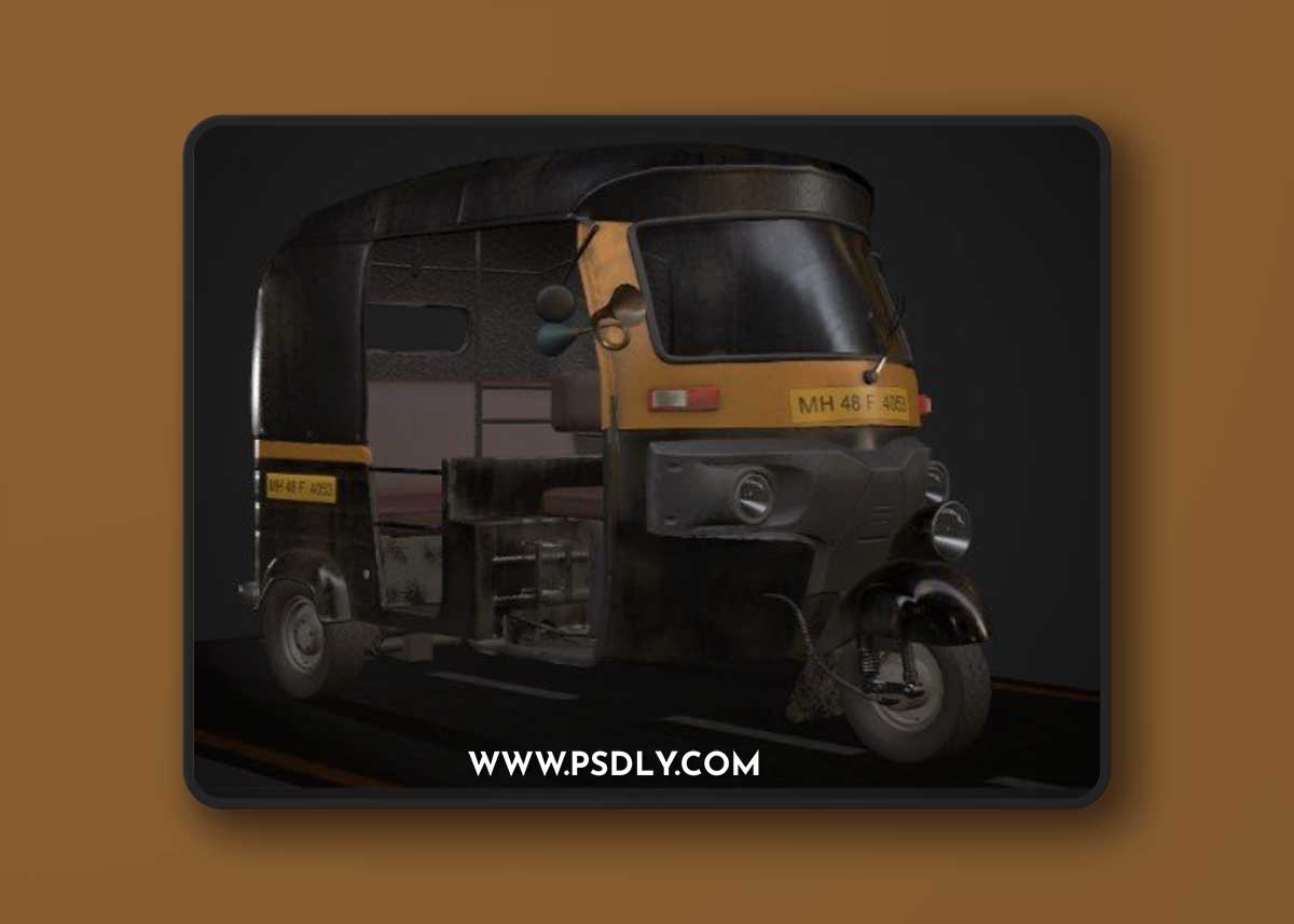 Auto Rickshaw 3D Model