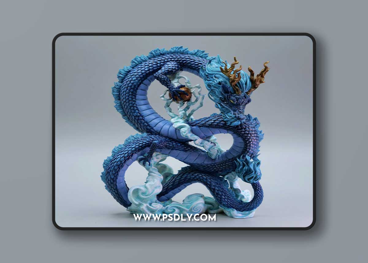 Azure cloud wyrm Print in 3D