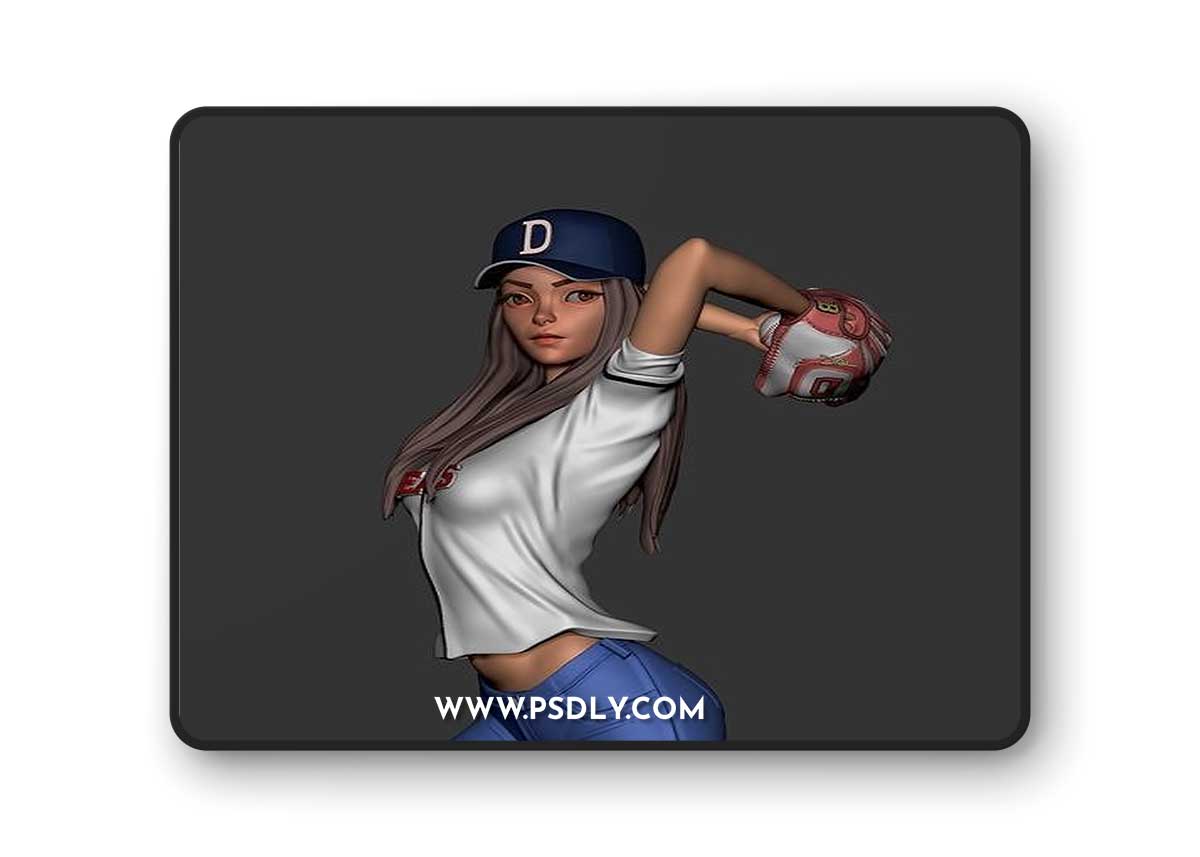Baseball Girl – 3D Print Model