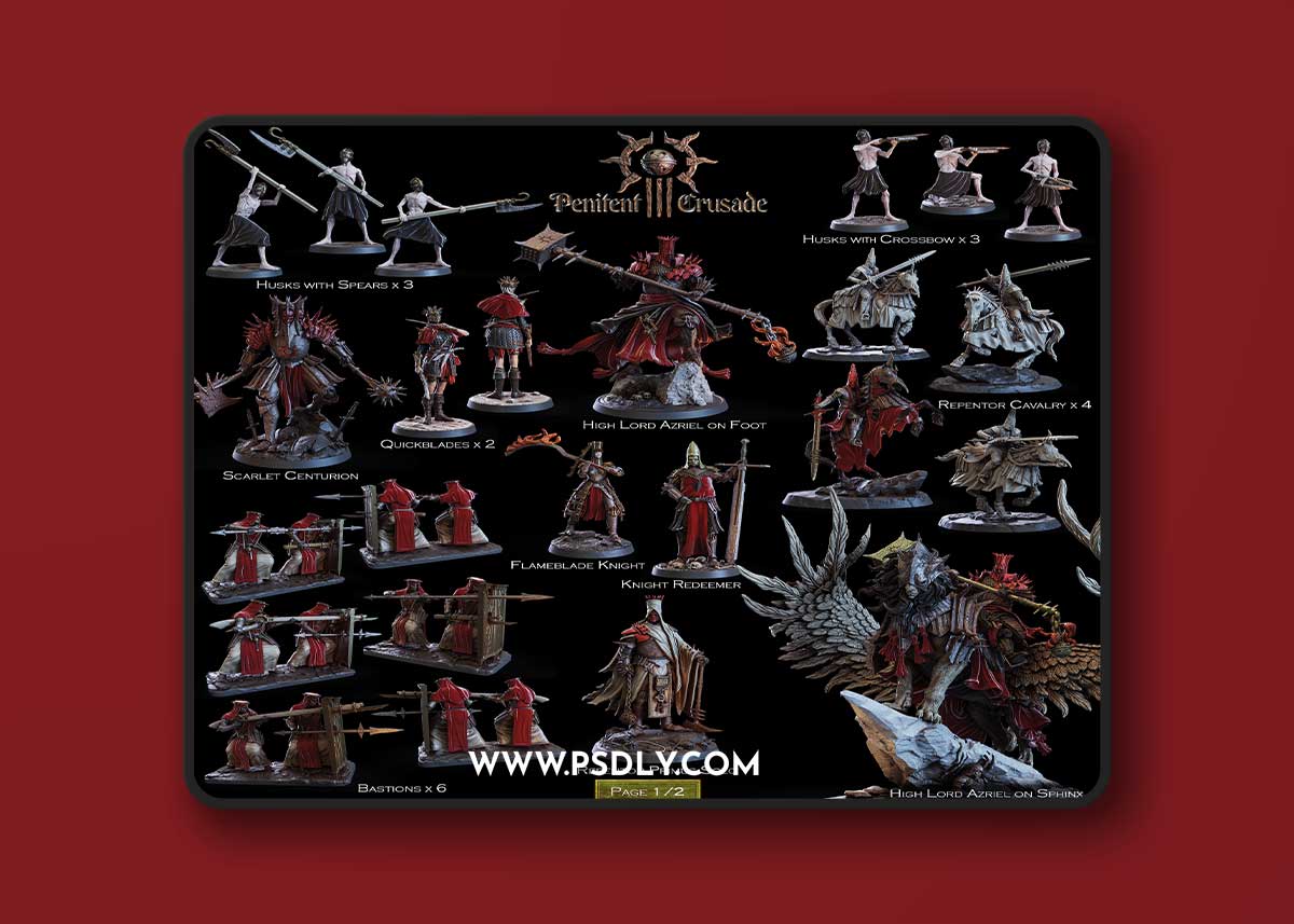 Bestiarum Miniatures - The Penitent Crusade Part 3 April 2023 – 3D Print Model
