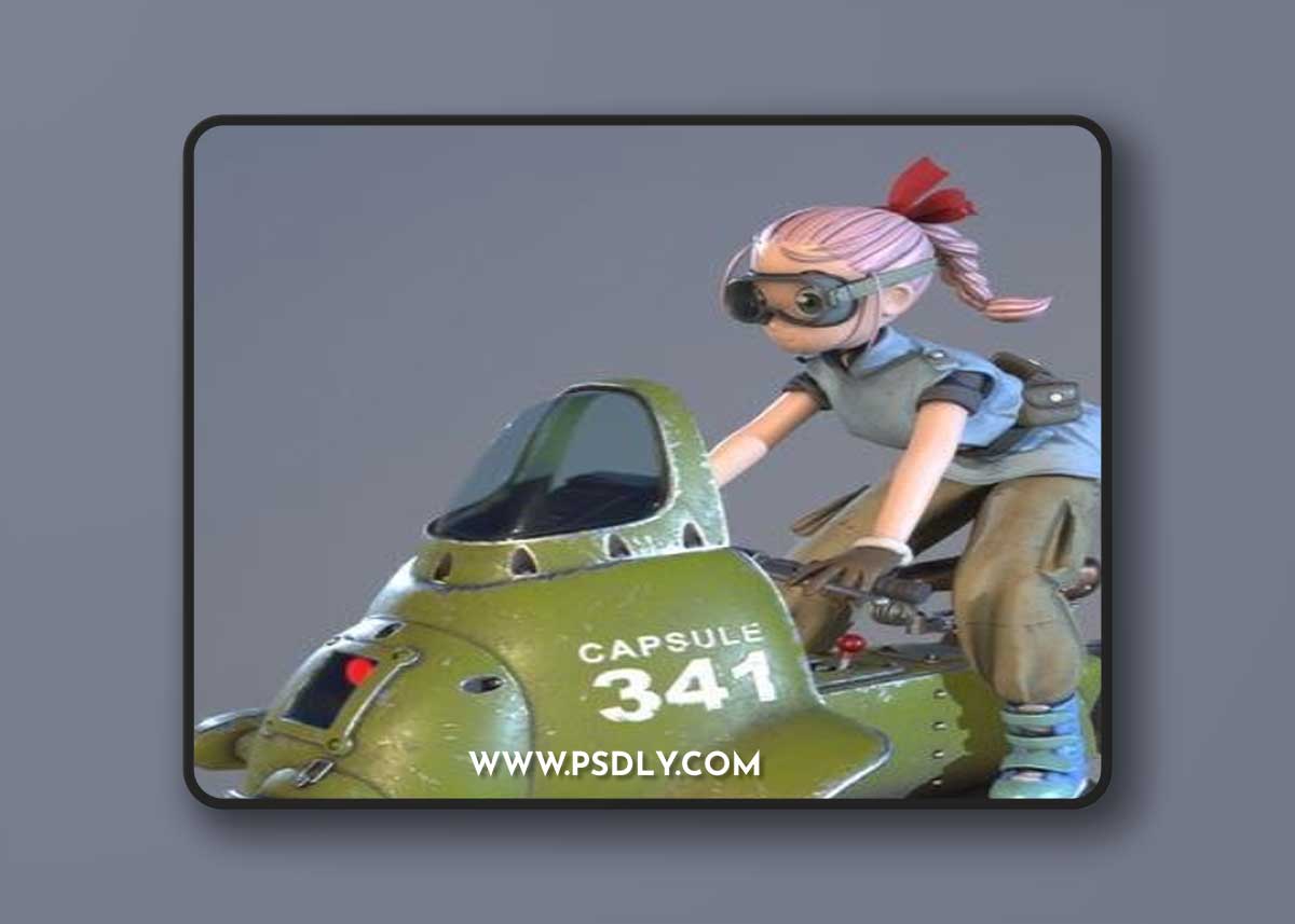 Bulma and Capsule 341 – 3D Print Model