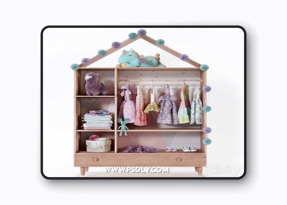 Childrens wardrobe 3D Model