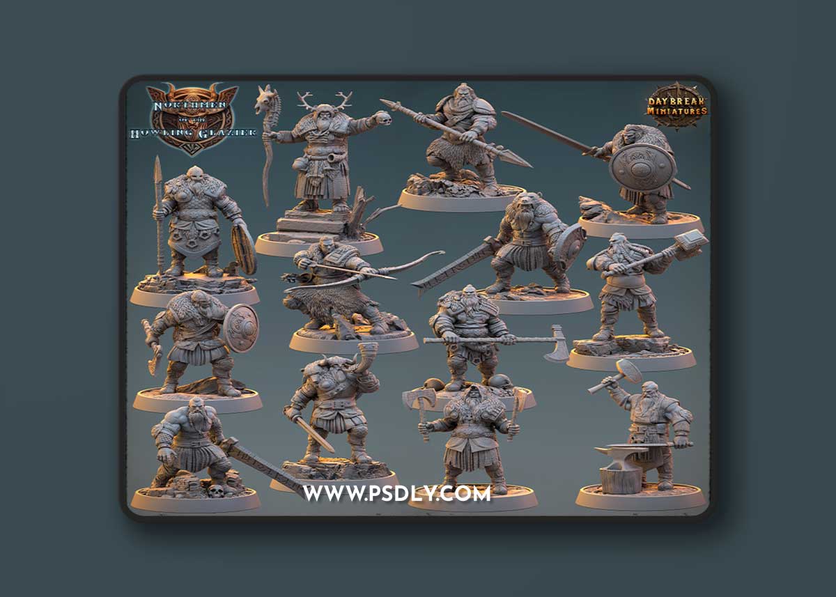Daybreak Miniatures - Northmen of the Howling Glacier April 2023 – 3D Print Model