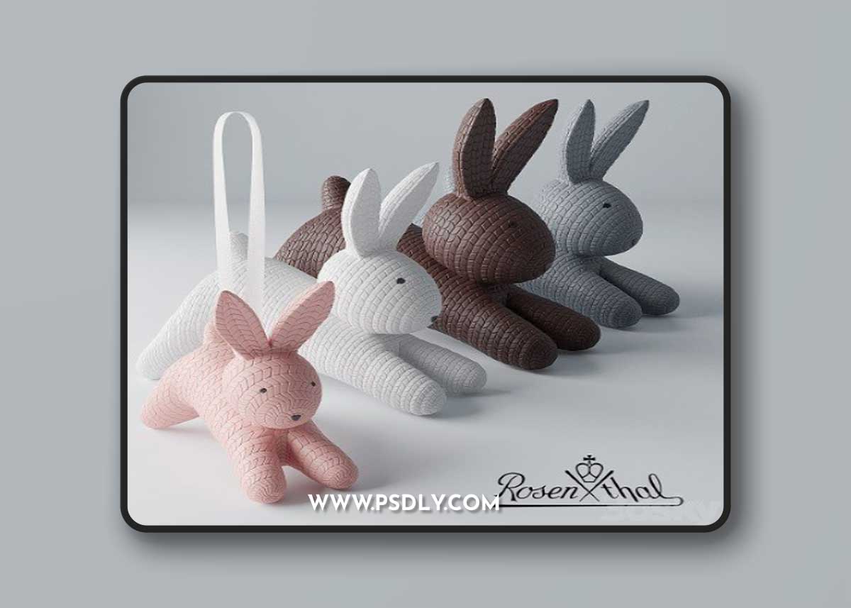 Decorative set of rabbits