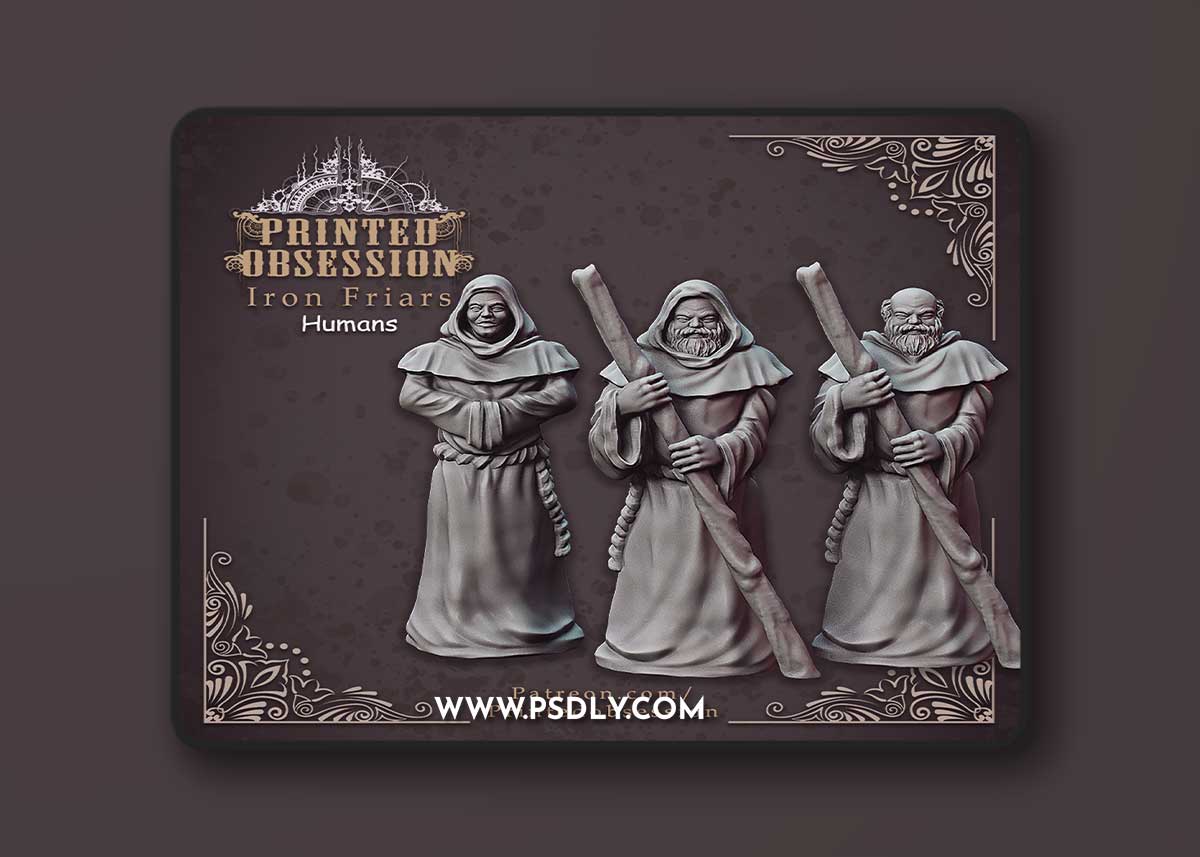 Friars of the Iron hammer – Group of human monks Heaven Hath No Fury Print in 3D