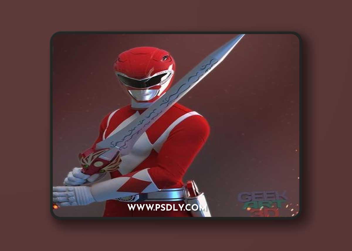 Geek Art Studios - Power Range Red – 3D Print Model