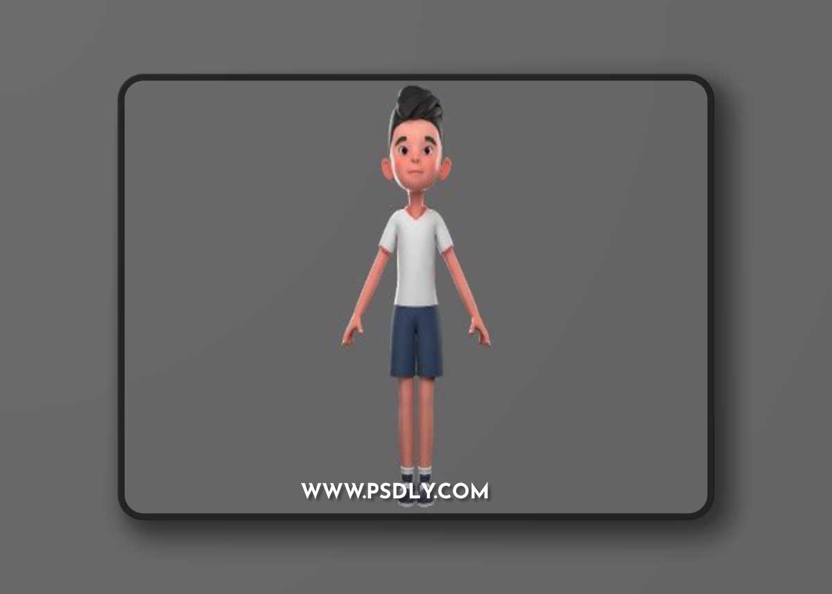 Little Arafat rigged Character 3D model