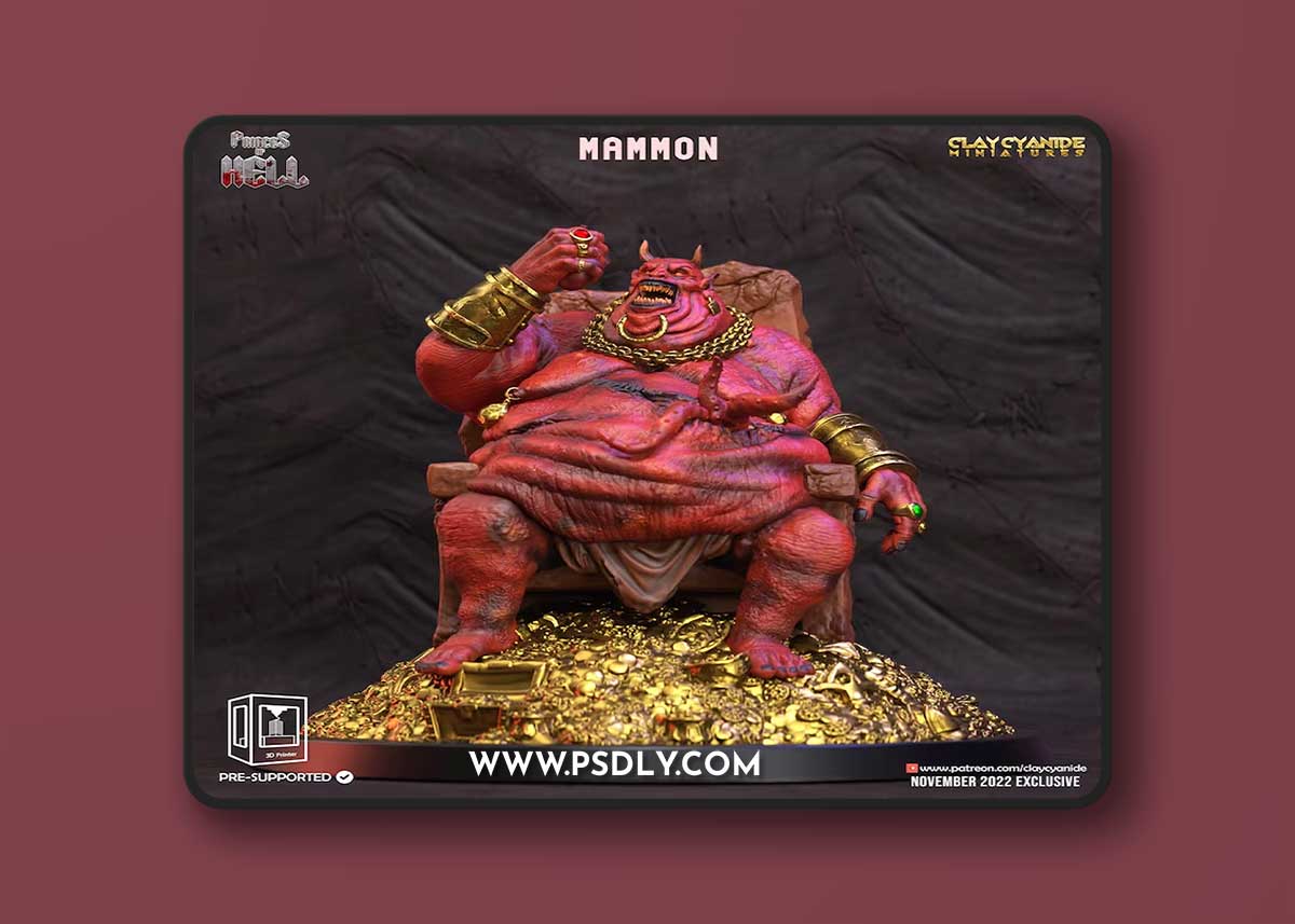 Mammon – Princes of Hell Print in 3D