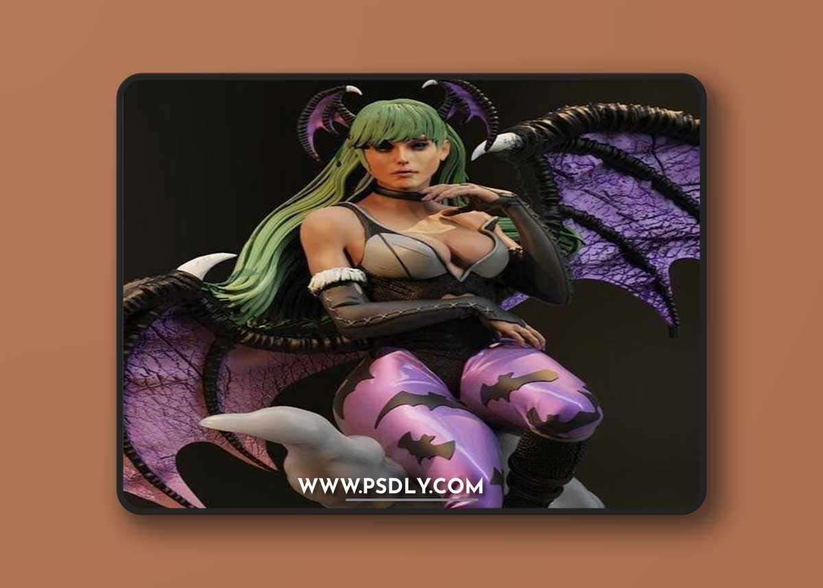 Morrigan-Aensland-Relaxing-from-Darkstalkers-–-3D-Print-Model