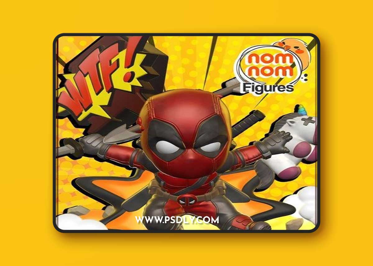 Nomnom Figures - Chibi Deadpool – 3D Print Model