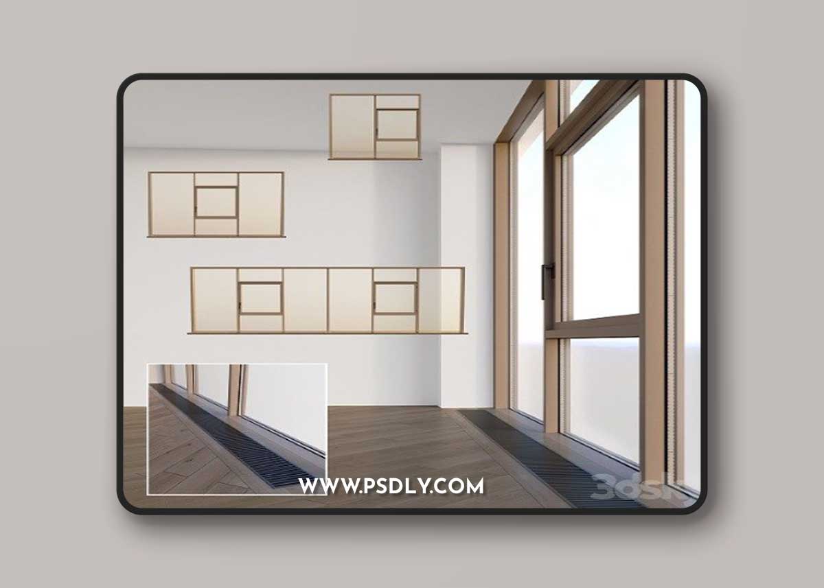 Panoramic windows. Stained glass window four