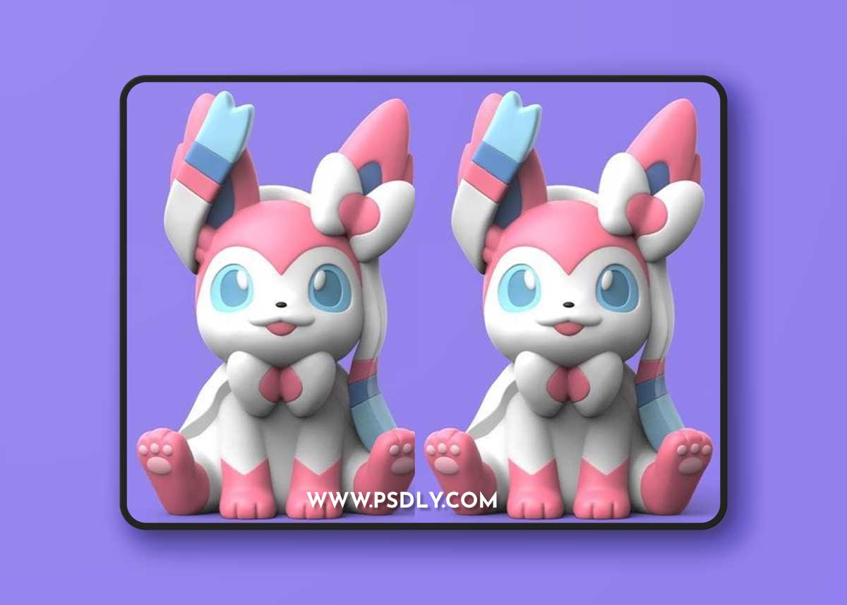 Pikachu Cosplay Zorua and Sylveon – 3D Print Model