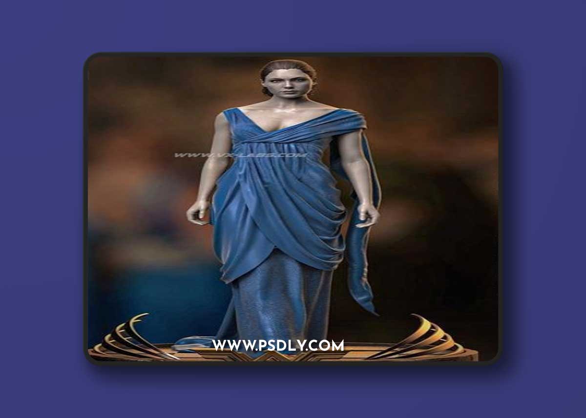Princess Diana - Gala Blue Dress – 3D Print Model