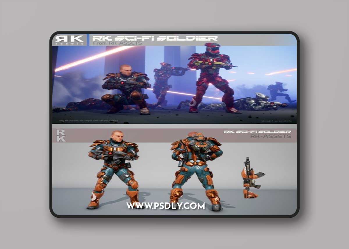 RK Sci-Fi Soldier 3D Model