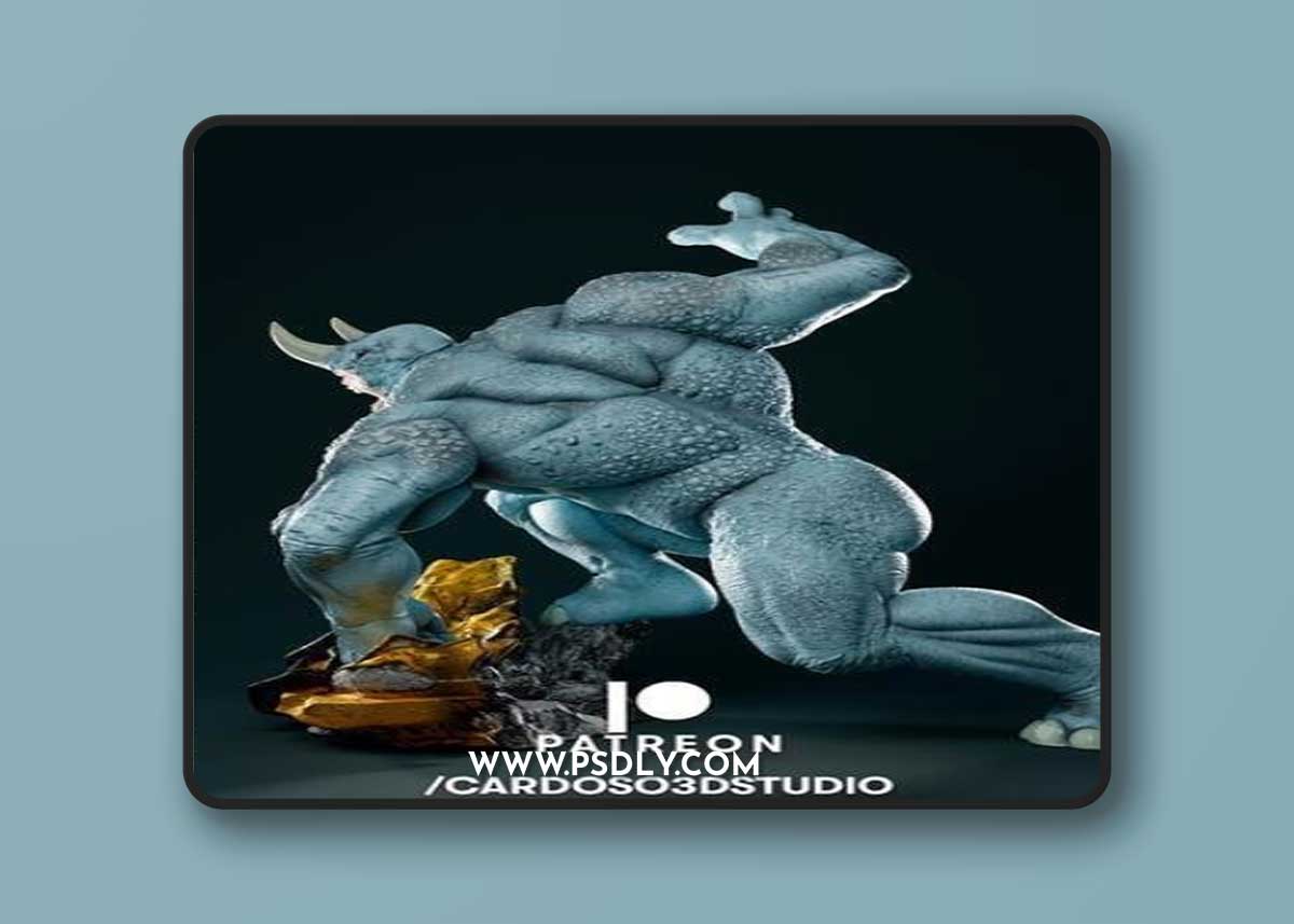 Rhino Statue – 3D Print Model