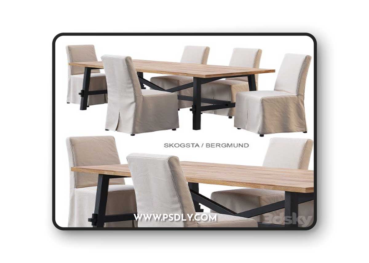 SKOGSTA / BERGMUND IKEA table and chair