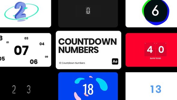 Videohive Countdown Numbers for After Effects 45821904