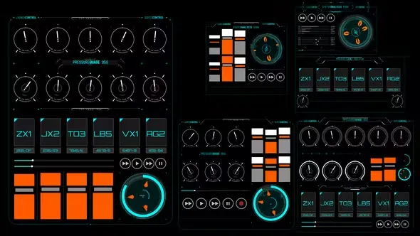 Videohive HUD Info Control Panels 45235866