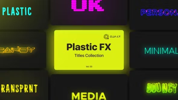 Videohive Plastic Motion Titles Vol. 03 45405320