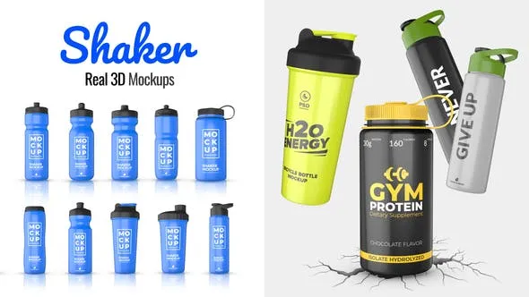 Videohive Shaker Real 3D Mockups 45589019