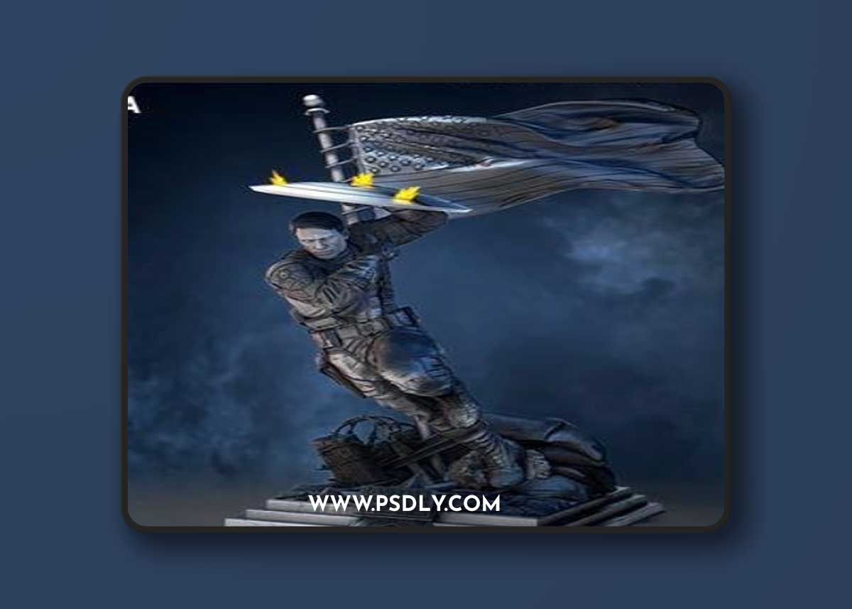 WICKED - Captain America Sculpture – 3D Print Model