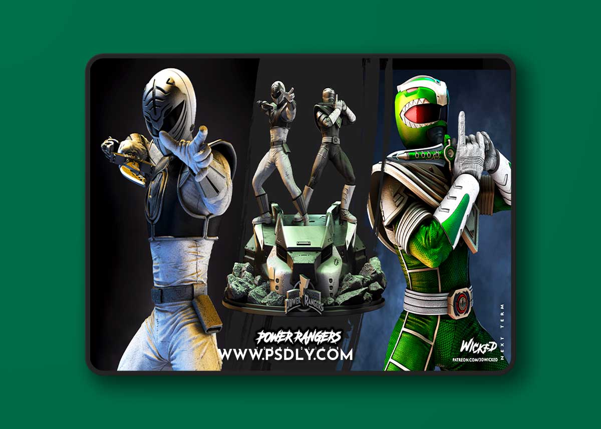 WICKED - Movies Power Ranger Green Sculpture – 3D Print Model