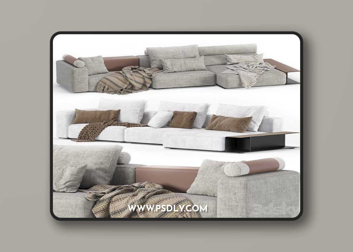 Westside Modular Sofa Poliform 3 Seat 2 Version