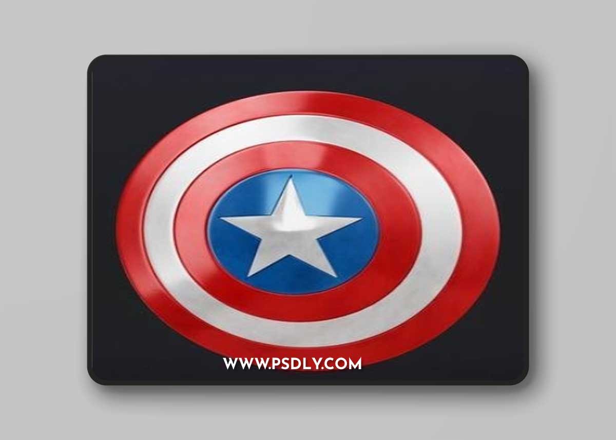 Yosh Studios - Classic Captain America Shield – 3D Print Model