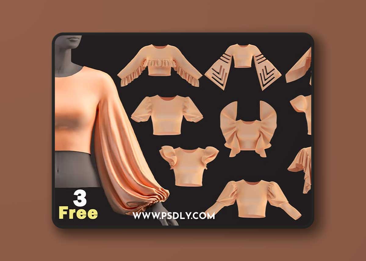 Artstation – 53 Sleeves Models (ZPRJ , FBX , OBJ , MTL)