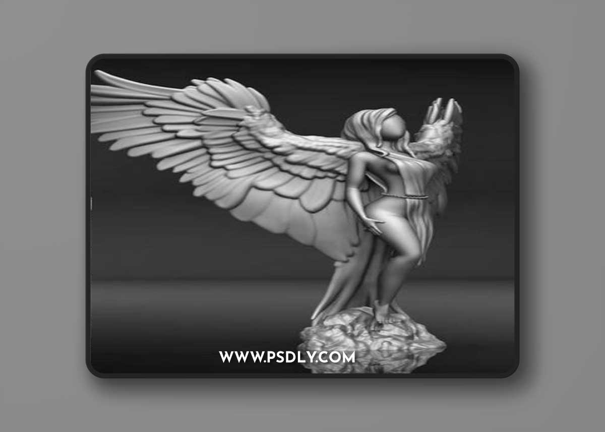 Ethereal Angel Statue – 3D Print Model