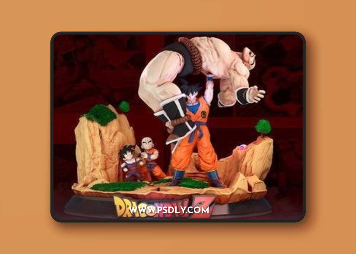 Goku and Nappa Diorama from Dragon ball – 3D Print Model