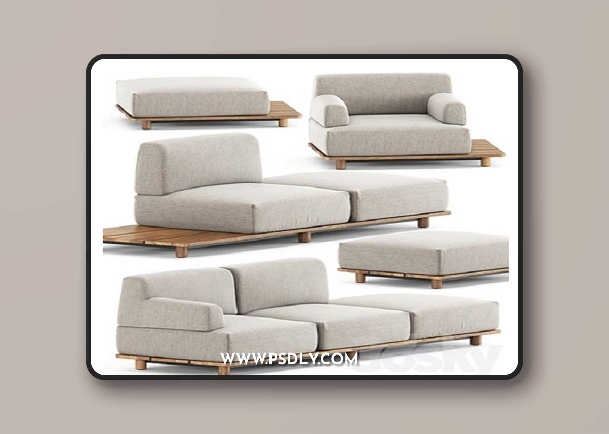 Palco sofa module set 1 by Kristalia