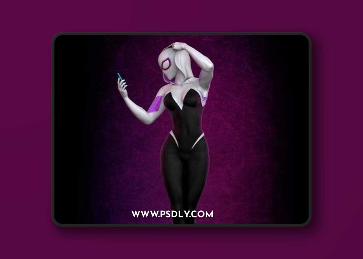 Spider Gwen - Ghost Spider – 3D Print Model