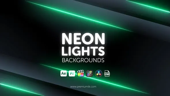 Videohive Neon Lights Backgrounds 46301804